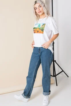 Women Daisy Street T-Shirts-Relaxed T-Shirt with Wizard of Oz Print