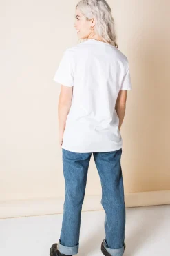 Women Daisy Street T-Shirts-Relaxed T-Shirt with Vintage ET Print