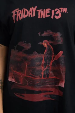 Women Daisy Street Tops | T-Shirts-Relaxed T-Shirt with Friday The 13th Graphic