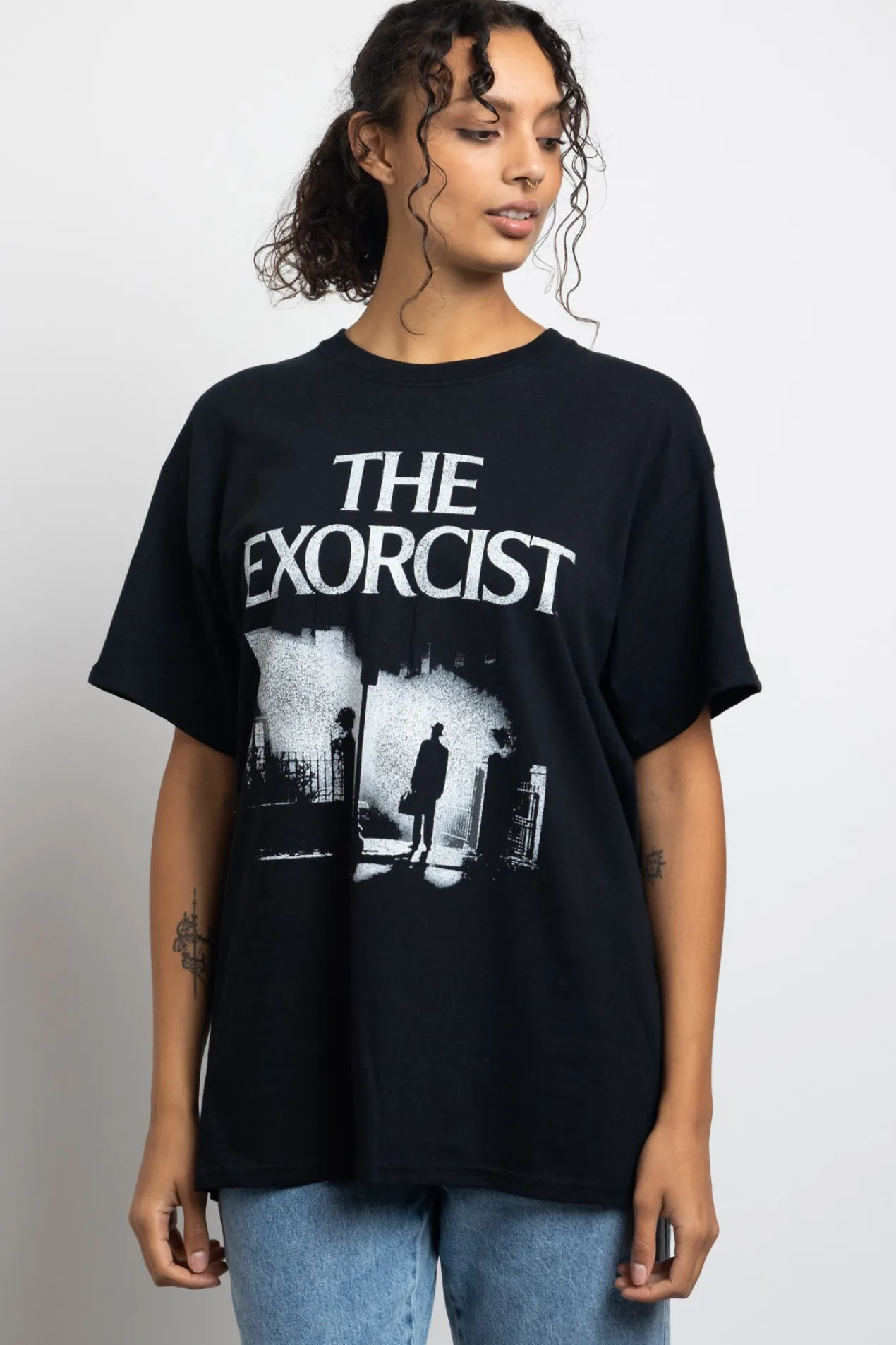 Women Daisy Street Tops | T-Shirts-Relaxed T-Shirt with The Exorcist Graphic
