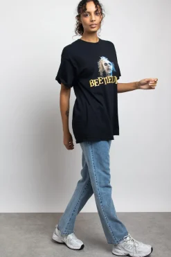 Women Daisy Street Tops | T-Shirts-Relaxed T-Shirt with Beetlejuice Graphic