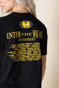 Women Daisy Street Band Tees | T-Shirts-Relaxed T-Shirt with Wu-Tang Clan Print