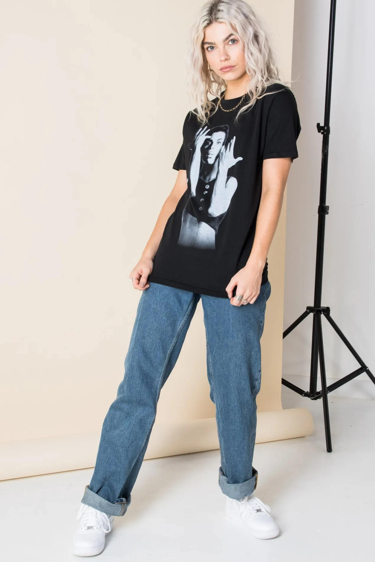 Women Daisy Street Band Tees | T-Shirts-Relaxed T-Shirt with Prince Parade Print
