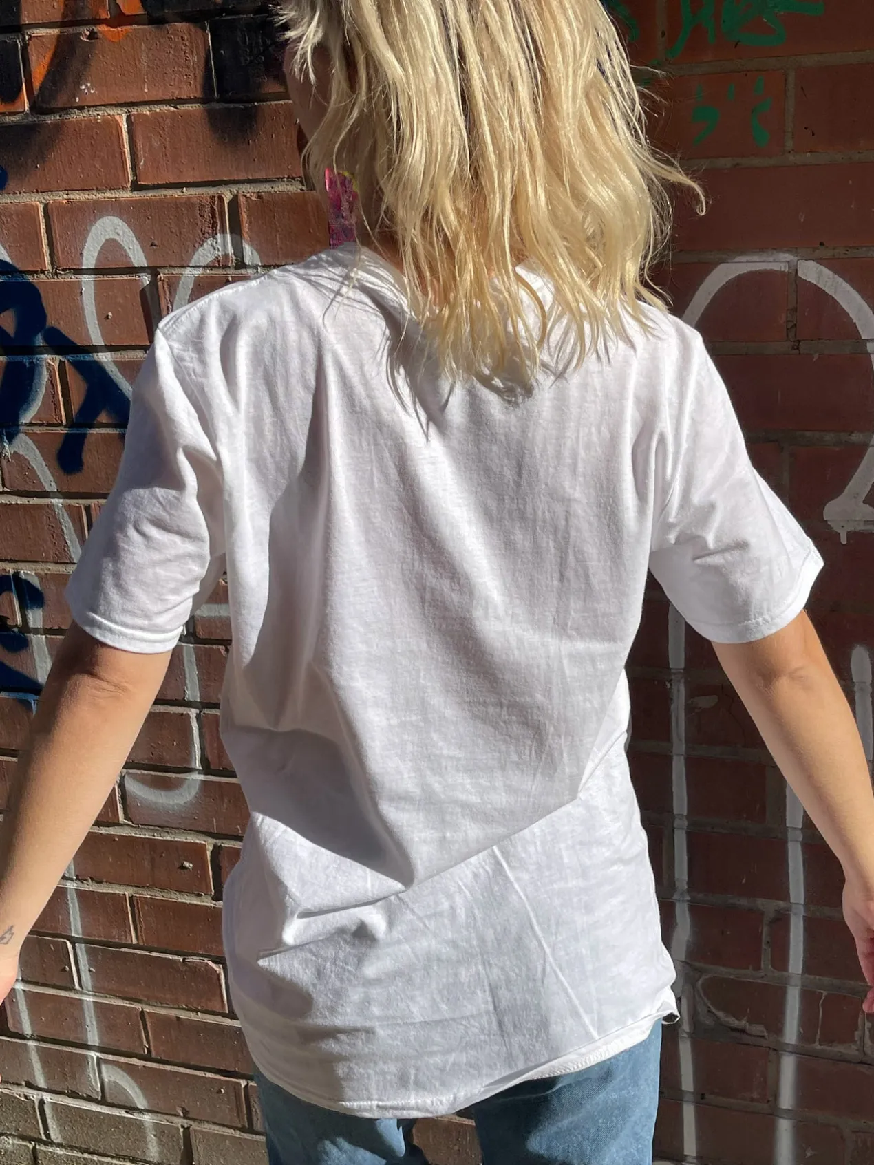 Women Daisy Street Band Tees | T-Shirts-Relaxed T-Shirt with Blondie Heart Print