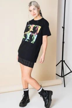 Women Daisy Street Band Tees | T-Shirts-Relaxed T-Shirt with Tupac Print