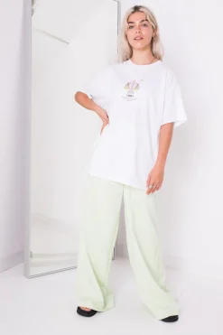 Women Daisy Street T-Shirts-Relaxed T-Shirt with Libra Print
