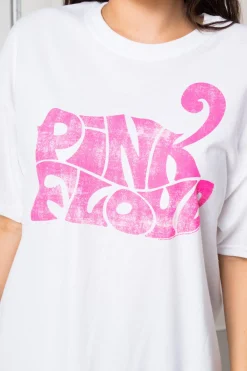 Women Daisy Street Band Tees | T-Shirts-Relaxed T-Shirt with Retro Pink Floyd Print