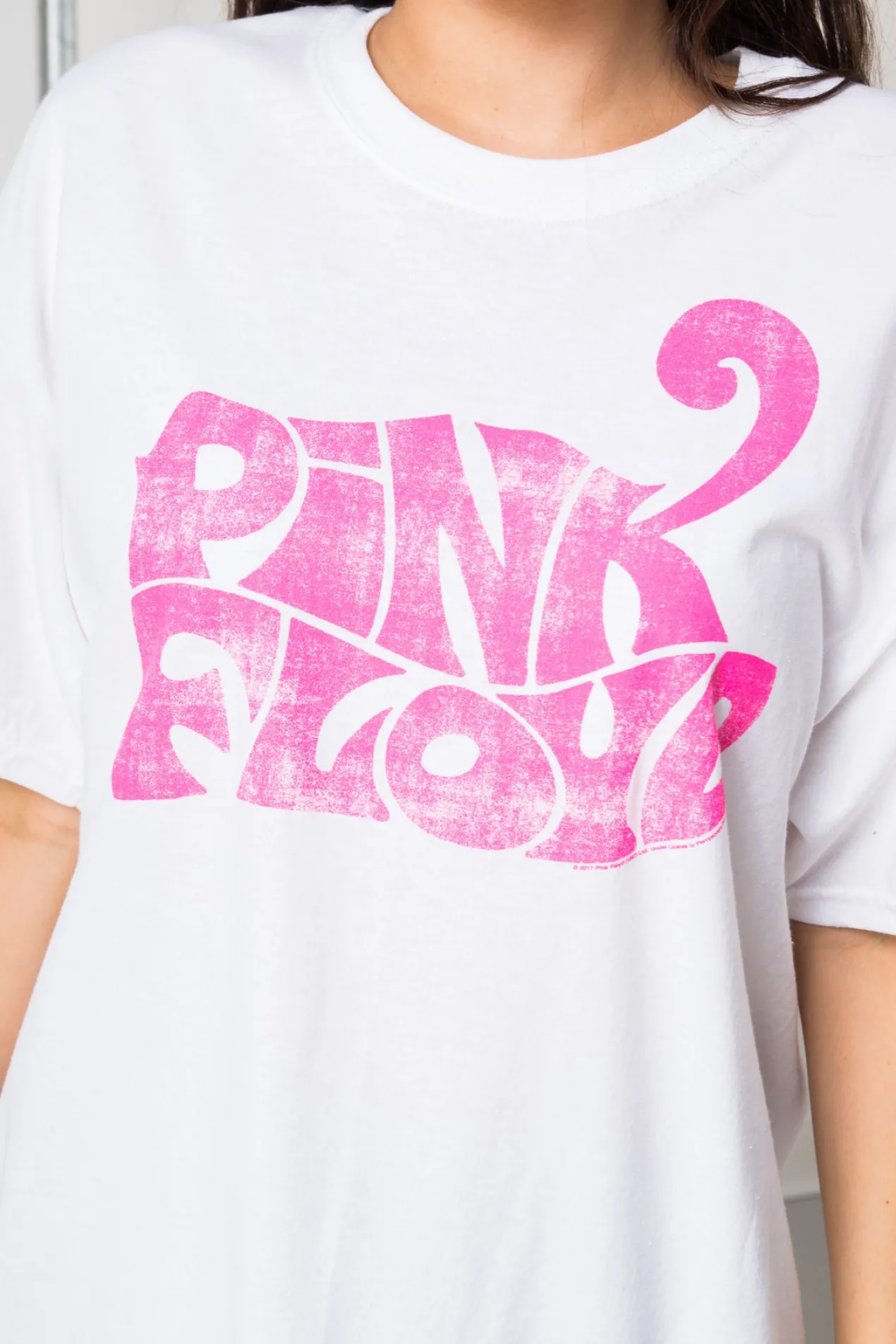 Women Daisy Street Band Tees | T-Shirts-Relaxed T-Shirt with Retro Pink Floyd Print