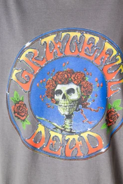 Women Daisy Street Band Tees-Relaxed T-Shirt with Grateful Dead Print