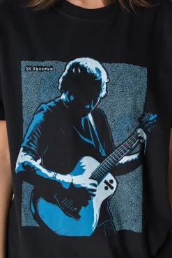 Women Daisy Street Band Tees | T-Shirts-Relaxed T-Shirt with Ed Sheeran Print