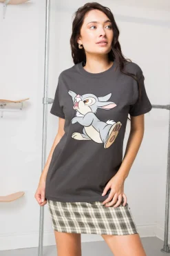 Women Daisy Street T-Shirts-Relaxed T-Shirt with Disney Thumper Print