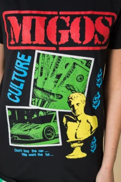 Women Daisy Street Band Tees | T-Shirts-Relaxed T-Shirt with Migos Print