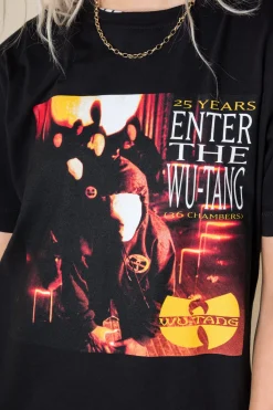Women Daisy Street Band Tees | T-Shirts-Relaxed T-Shirt with Wu-Tang Clan Print