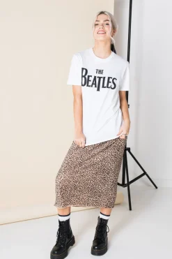Women Daisy Street Band Tees | T-Shirts-Relaxed T-Shirt with The Beatles Print