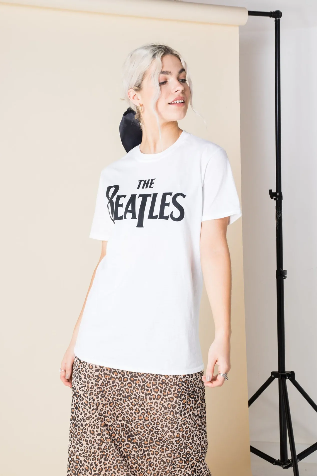 Women Daisy Street Band Tees | T-Shirts-Relaxed T-Shirt with The Beatles Print