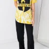 Women Daisy Street Band Tees | T-Shirts-Relaxed Tie-Dye T-Shirt with Wu-Tang Print