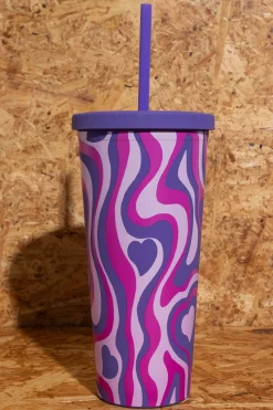 Daisy Street Homeware-Re-Usable Drinking Cup And Straw