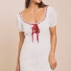 Women Daisy Street Dresses-Ribbon Detail Mini Dress