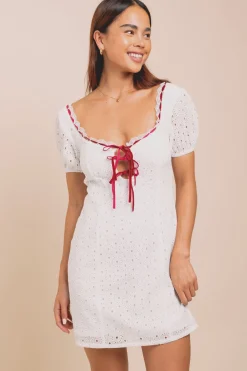 Women Daisy Street Dresses-Ribbon Detail Mini Dress