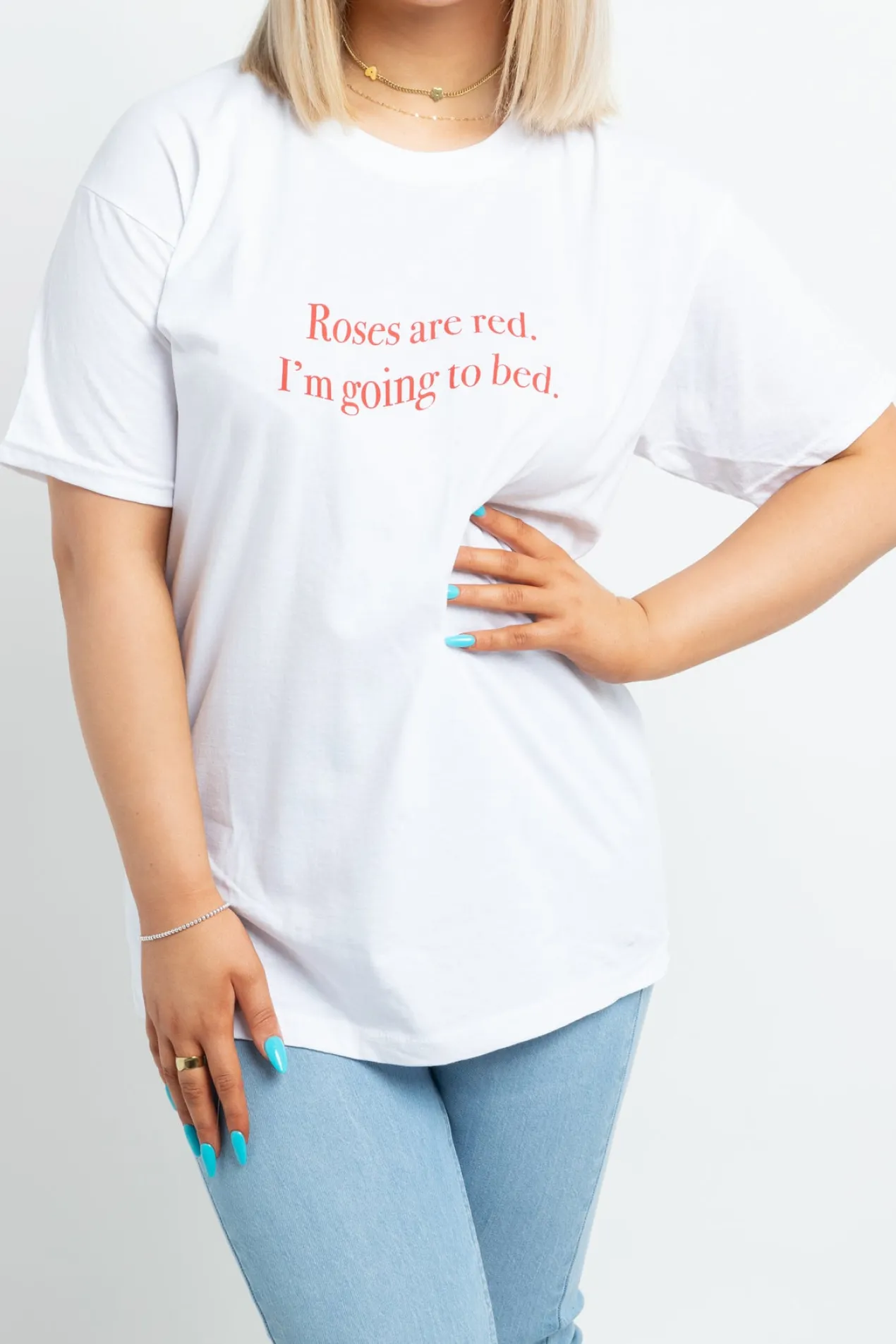 Women Daisy Street Tops | T-Shirts-Roses Are Red Pyjama Top
