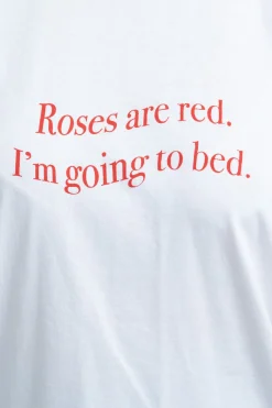 Women Daisy Street Tops | T-Shirts-Roses Are Red Pyjama Top