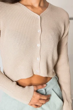Women Daisy Street Cardigans-90's Cropped Cardigan in