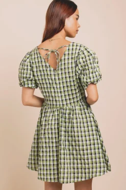 Women Daisy Street Dresses-Seersucker Mini Smock Dress