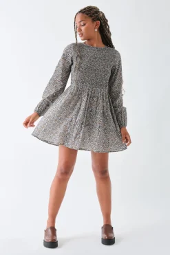 Women Daisy Street Dresses-Shirred Alexis Mini Smock Dress