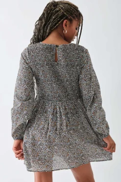 Women Daisy Street Dresses-Shirred Alexis Mini Smock Dress