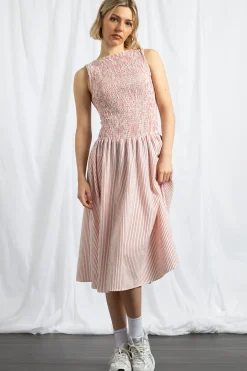 Women Daisy Street Dresses-Shir Midaxi Dress With Dropped Waist