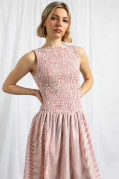 Women Daisy Street Dresses-Shir Midaxi Dress With Dropped Waist
