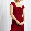 Women Daisy Street Dresses-Shir Milkmaid Style Dress With Frill Hem
