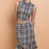 Women Daisy Street Tops-Sleeveless Fitted Shirt