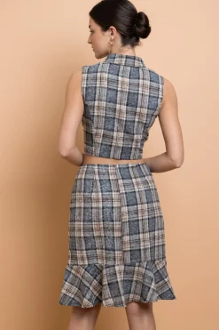 Women Daisy Street Tops-Sleeveless Fitted Shirt