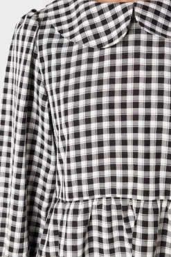 Women Daisy Street Dresses-Smock Style Dress in and White Gingham