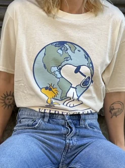 Women Daisy Street T-Shirts-Snoopy Peanuts Tee