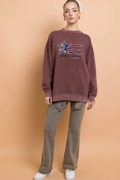 Women Daisy Street Hoodies & Sweatshirts-States And Stars Sweater