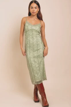 Women Daisy Street Dresses-Stretch Lace Midaxi Dress