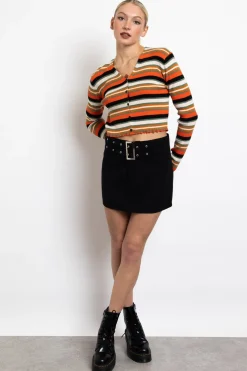 Women Daisy Street Tops | Hoodies & Sweatshirts-Stripe 90's Knit Cardigan