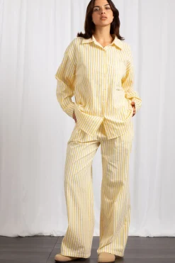 Women Daisy Street Trousers-Stripe Trousers With Elasticated Waistband