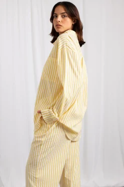 Women Daisy Street Trousers-Stripe Trousers With Elasticated Waistband