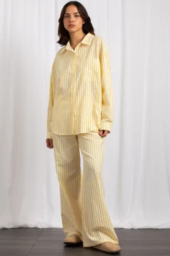Women Daisy Street Trousers-Stripe Trousers With Elasticated Waistband