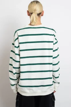 Women Daisy Street Hoodies & Sweatshirts-Striped LA Sweater