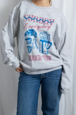 Women Daisy Street Hoodies & Sweatshirts-Sunday Brunch Club Sweat