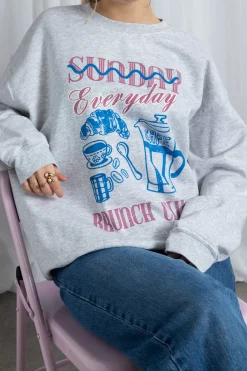Women Daisy Street Hoodies & Sweatshirts-Sunday Brunch Club Sweat
