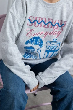 Women Daisy Street Hoodies & Sweatshirts-Sunday Brunch Club Sweat