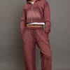 Women Daisy Street Trousers-Terry Wide Leg Joggers