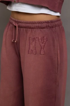Women Daisy Street Trousers-Terry Wide Leg Joggers