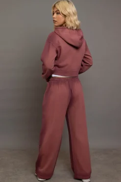 Women Daisy Street Trousers-Terry Wide Leg Joggers