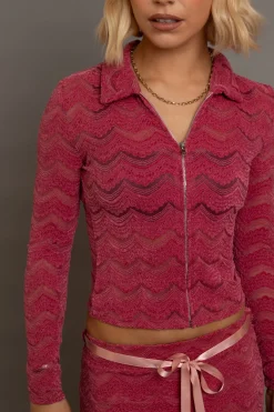 Women Daisy Street Partywear | Tops-Textured Fitted Shirt